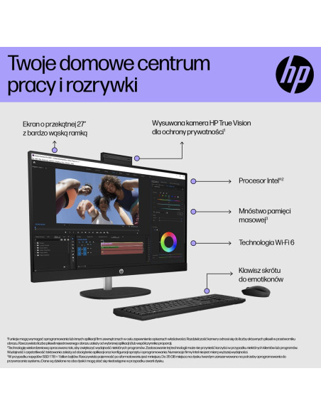 Hp Aio 27-Cr0224Nw I5-1335U 27.0"Fhd Ips 300Nits Ag 16Gb Ddr4 3200 Ssd512 Iris Xe Graphics Lan Cam1080P+Ir Noos Shell White Shel