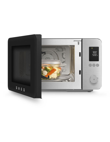 Smeg Moc02Blmeu Kuchenka Mikrofalowa Czarny Kuchenka Mikrofalowa Kombinowana Blat 27 L 900 W
