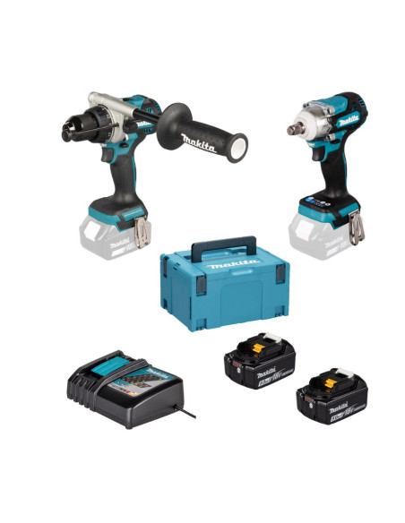 Makita Zestaw Combo 18V Dlx2590Tj (Dhp492, Dtw300) 2X5,0Ah