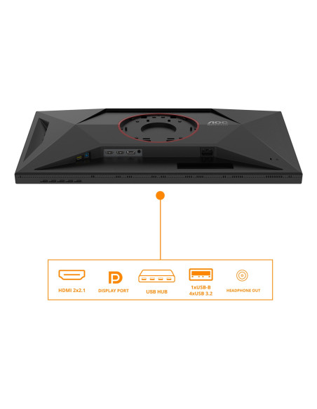 Aoc G4 U27G4Xm Monitor Komputerowy 68,6 Cm (27") 3840 X 2160 Px 4K Ultra Hd Led Czarny, Czerwony