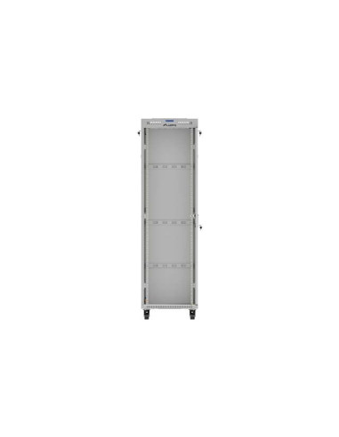 Lanberg Szafa Instalacyjna Rack Stojąca 19" 42U 600X600 Szara Drzwi Przeszklone Lcd (Flat Pack) V2