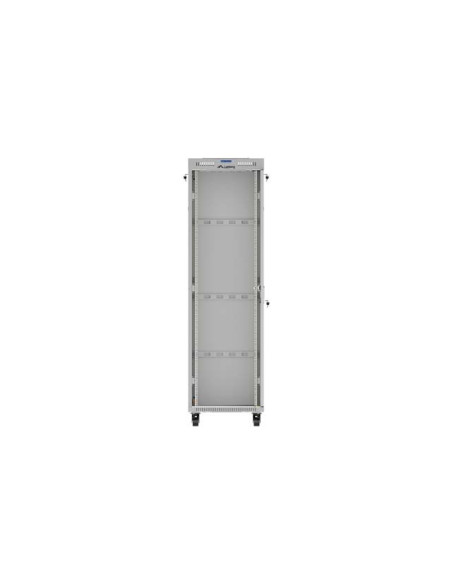 Lanberg Szafa Instalacyjna Rack Stojąca 19" 42U 600X600 Szara Drzwi Przeszklone Lcd (Flat Pack) V2