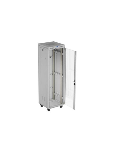 Lanberg Szafa Instalacyjna Rack Stojąca 19" 42U 600X600 Szara Drzwi Przeszklone Lcd (Flat Pack) V2