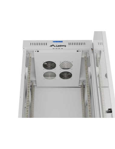 Lanberg Szafa Instalacyjna Rack Stojąca 19" 42U 600X600 Szara Drzwi Przeszklone Lcd (Flat Pack) V2
