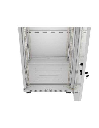 Lanberg Szafa Instalacyjna Rack Stojąca 19" 42U 600X600 Szara Drzwi Przeszklone Lcd (Flat Pack) V2
