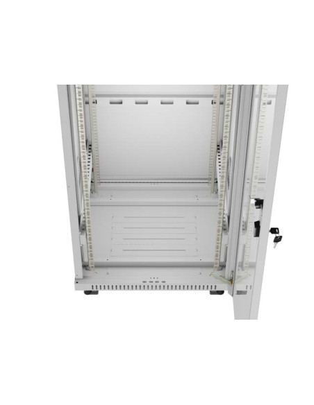 Lanberg Szafa Instalacyjna Rack Stojąca 19" 42U 600X600 Szara Drzwi Przeszklone Lcd (Flat Pack) V2