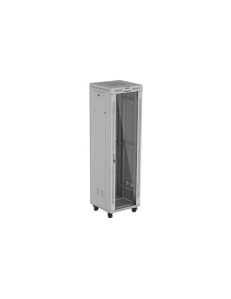Lanberg Szafa Instalacyjna Rack Stojąca 19" 42U 600X600 Szara Drzwi Przeszklone Lcd (Flat Pack) V2