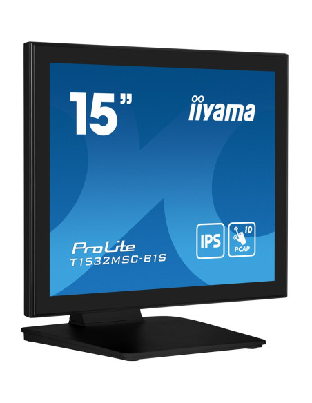 Iiyama Prolite T1532Msc-B1S Monitor Komputerowy 38,1 Cm (15") 1024 X 768 Px Xga Lcd Ekran Dotykowy Czarny