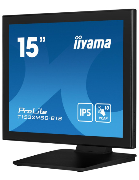 Iiyama Prolite T1532Msc-B1S Monitor Komputerowy 38,1 Cm (15") 1024 X 768 Px Xga Lcd Ekran Dotykowy Czarny