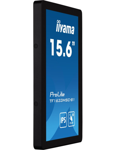 Iiyama Prolite Tf1633Msc-B1 Monitor Komputerowy 39,6 Cm (15.6") 1920 X 1080 Px Full Hd Ekran Dotykowy Czarny