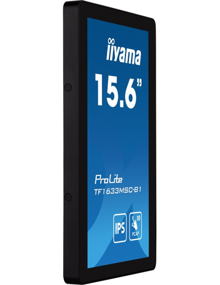 Iiyama Prolite Tf1633Msc-B1 Monitor Komputerowy 39,6 Cm (15.6") 1920 X 1080 Px Full Hd Ekran Dotykowy Czarny