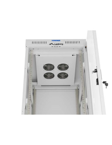 Lanberg Szafa Instalacyjna Rack Stojąca 19" 32U 600X800 Szara Drzwi Przeszklone Lcd (Flat Pack) V2