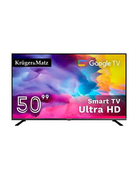 Telewizor Kruger&Matz 50" Uhd Google Tv 5.0  Dvb-T2/T/C  H.265  Hevc