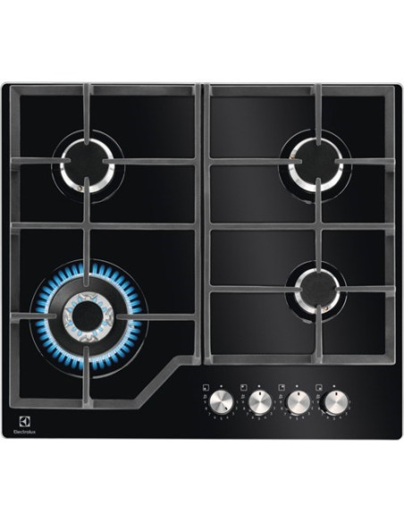 Płyta Gazowa Electrolux Kgg64362K 60 Cm | 4 Palniki | Ruszty Żeliwne | Zapłon Elektryczny | Czarny