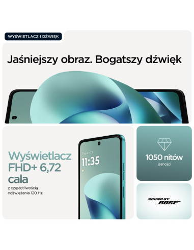Motorola Moto G57 Power 17,1 Cm (6.72") Dual Sim Android 16.0 5G Usb Type-C 12 Gb 256 Gb 7000 Mah Turkusowy