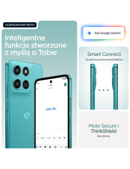 Motorola Moto G57 Power 17,1 Cm (6.72") Dual Sim Android 16.0 5G Usb Type-C 12 Gb 256 Gb 7000 Mah Turkusowy