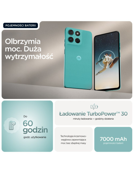Motorola Moto G57 Power 17,1 Cm (6.72") Dual Sim Android 16.0 5G Usb Type-C 12 Gb 256 Gb 7000 Mah Turkusowy