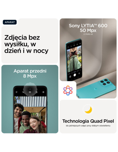 Motorola Moto G57 Power 17,1 Cm (6.72") Dual Sim Android 16.0 5G Usb Type-C 12 Gb 256 Gb 7000 Mah Turkusowy