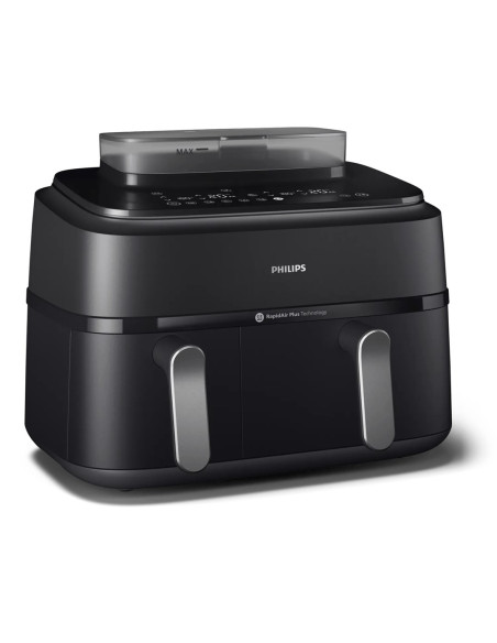 Philips 5000 Series Na551/00 Frytkownica Podwójny 9 L Autonomiczny 2750 W Frytkownica Na Gorące Powietrze Czarny, Srebrny