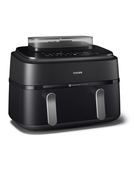Philips 5000 Series Na551/00 Frytkownica Podwójny 9 L Autonomiczny 2750 W Frytkownica Na Gorące Powietrze Czarny, Srebrny