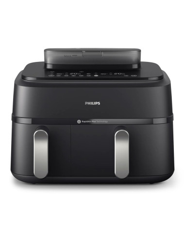 Philips 5000 Series Na551/00 Frytkownica Podwójny 9 L Autonomiczny 2750 W Frytkownica Na Gorące Powietrze Czarny, Srebrny