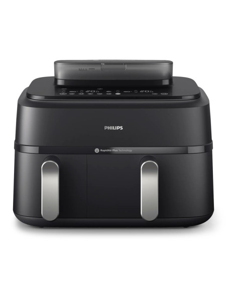 Philips 5000 Series Na551/00 Frytkownica Podwójny 9 L Autonomiczny 2750 W Frytkownica Na Gorące Powietrze Czarny, Srebrny