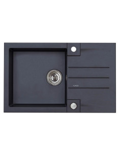 Sink With A Siphon (Rock 130 91 Black