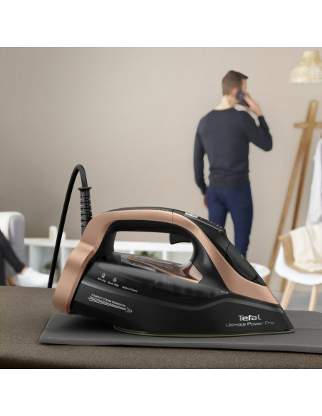 Tefal Ultimate Power Pro Fv9E50 Żelazko Suche I Parowe Durilium Airglide Autoclean Soleplate 3200 W Czarny, Miedziany