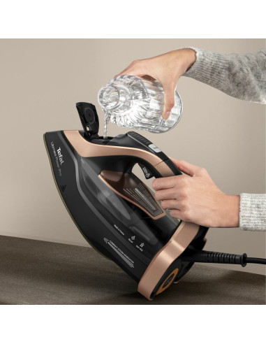 Tefal Ultimate Power Pro Fv9E50 Żelazko Suche I Parowe Durilium Airglide Autoclean Soleplate 3200 W Czarny, Miedziany
