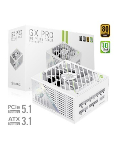 Gamemax Psu | Gx Pro 1250G Wh | 1250 W | Gold | White | Full Modular