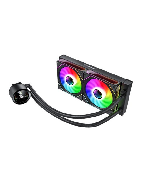 Gamemax Cpu Liquid Cooler | Iceburg 240 Digital Bk | Black