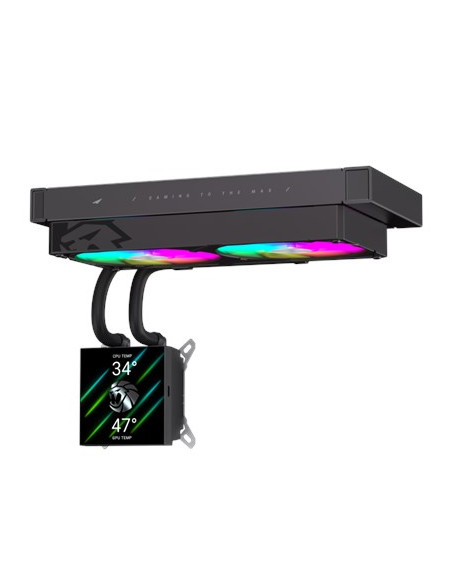 Gamemax Cpu Liquid Cooler | Glacier 240 Lcd Bk | Black