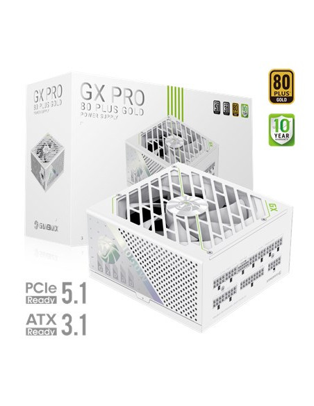 Gamemax Psu | Gx Pro 1050G Wh | 1050 W | Gold | White | Full Modular