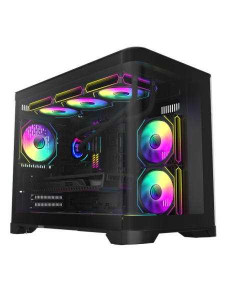 Gamemax Hype-M Bk Zabezpieczenia & Uchwyty Komputerów Micro Tower Czarny