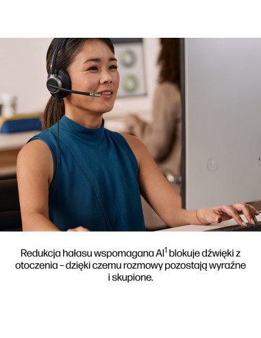 Słuchawki Przewodowe Hp Poly Mission 815 Monaural Usb Wired Headset