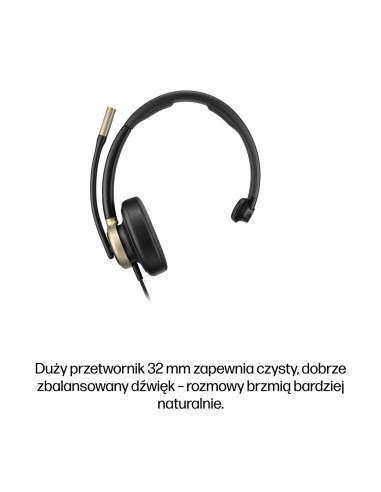 Słuchawki Przewodowe Hp Poly Mission 815 Monaural Usb Wired Headset