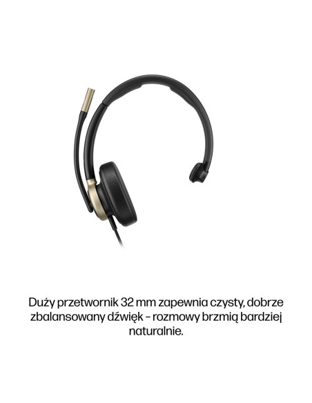 Słuchawki Przewodowe Hp Poly Mission 815 Monaural Usb Wired Headset