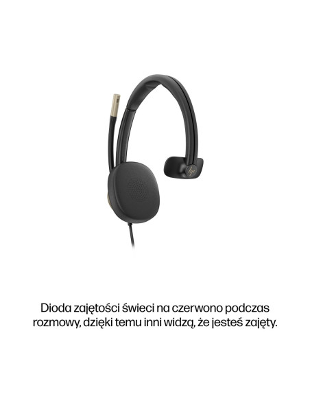Słuchawki Przewodowe Hp Poly Mission 815 Monaural Usb Wired Headset
