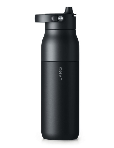 Larq Bottle Purevis 2 - Inteligentna, Samoczyszcząca Butelka Filtrująca, Światło Uv-C 680Ml (Obsidian Black)