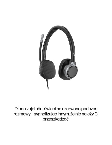 Słuchawki Przewodowe Hp Poly Mission 625 Stereo Usb Wired Headset