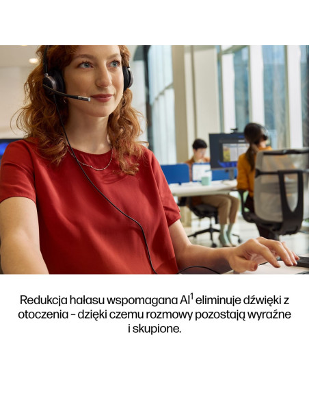Słuchawki Przewodowe Hp Poly Mission 625 Stereo Usb Wired Headset