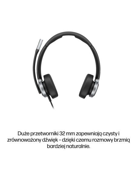 Słuchawki Przewodowe Hp Poly Mission 625 Stereo Usb Wired Headset