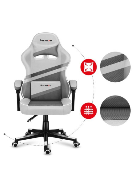Fotel Gamingowy - Huzaro Force 4.4 White Mesh