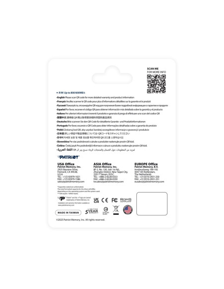 Patriot Ep Micro Sdxc Express 256Gb 800/600 Mb/S U3, Nintendo