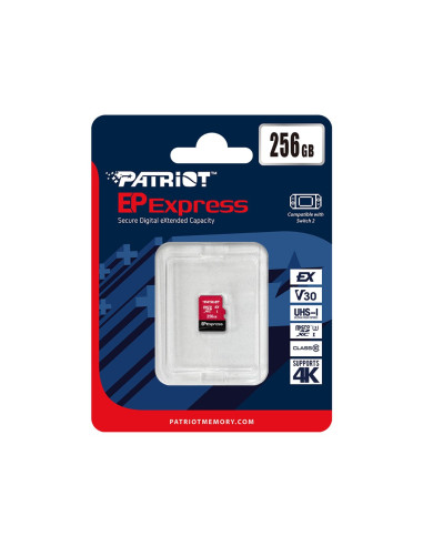 Patriot Ep Micro Sdxc Express 256Gb 800/600 Mb/S U3, Nintendo
