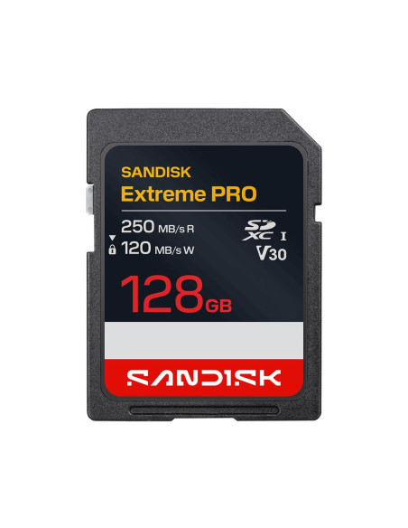 Sandisk Extreme Pro Sd Uhs-I 128Gb Sd 250Mb/S(R) / 120Mb/S(W)