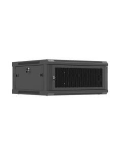 Lanberg Szafa Instalacyjna Rack Wisząca 19" 4U 600X600 Czarna Drzwi Perforowane (Flat Pack)