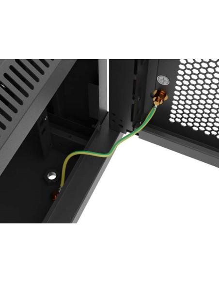 Lanberg Szafa Instalacyjna Rack Wisząca 19" 4U 600X600 Czarna Drzwi Perforowane (Flat Pack)