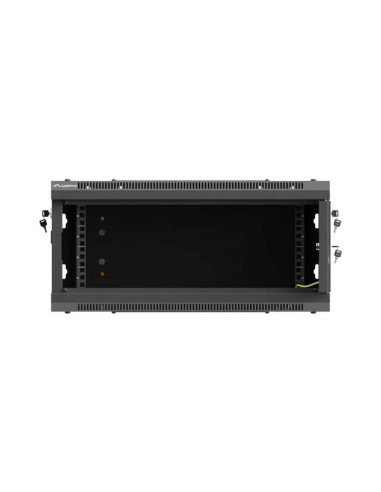 Lanberg Szafa Instalacyjna Rack Wisząca 19" 4U 600X600 Czarna Drzwi Perforowane (Flat Pack)