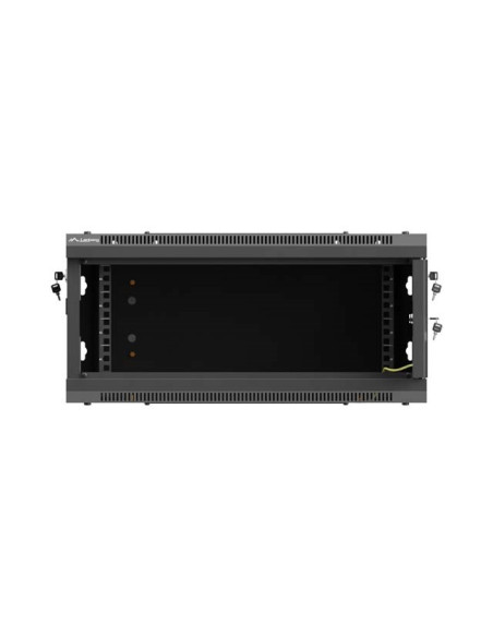 Lanberg Szafa Instalacyjna Rack Wisząca 19" 4U 600X600 Czarna Drzwi Perforowane (Flat Pack)